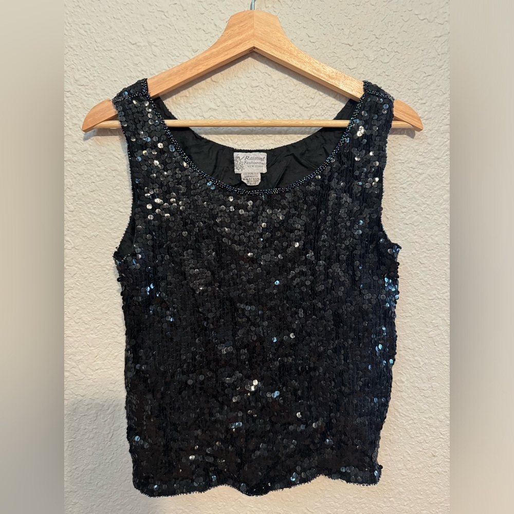 Vintage Sequined 100% Silk Top Raimert’s Fashion New York